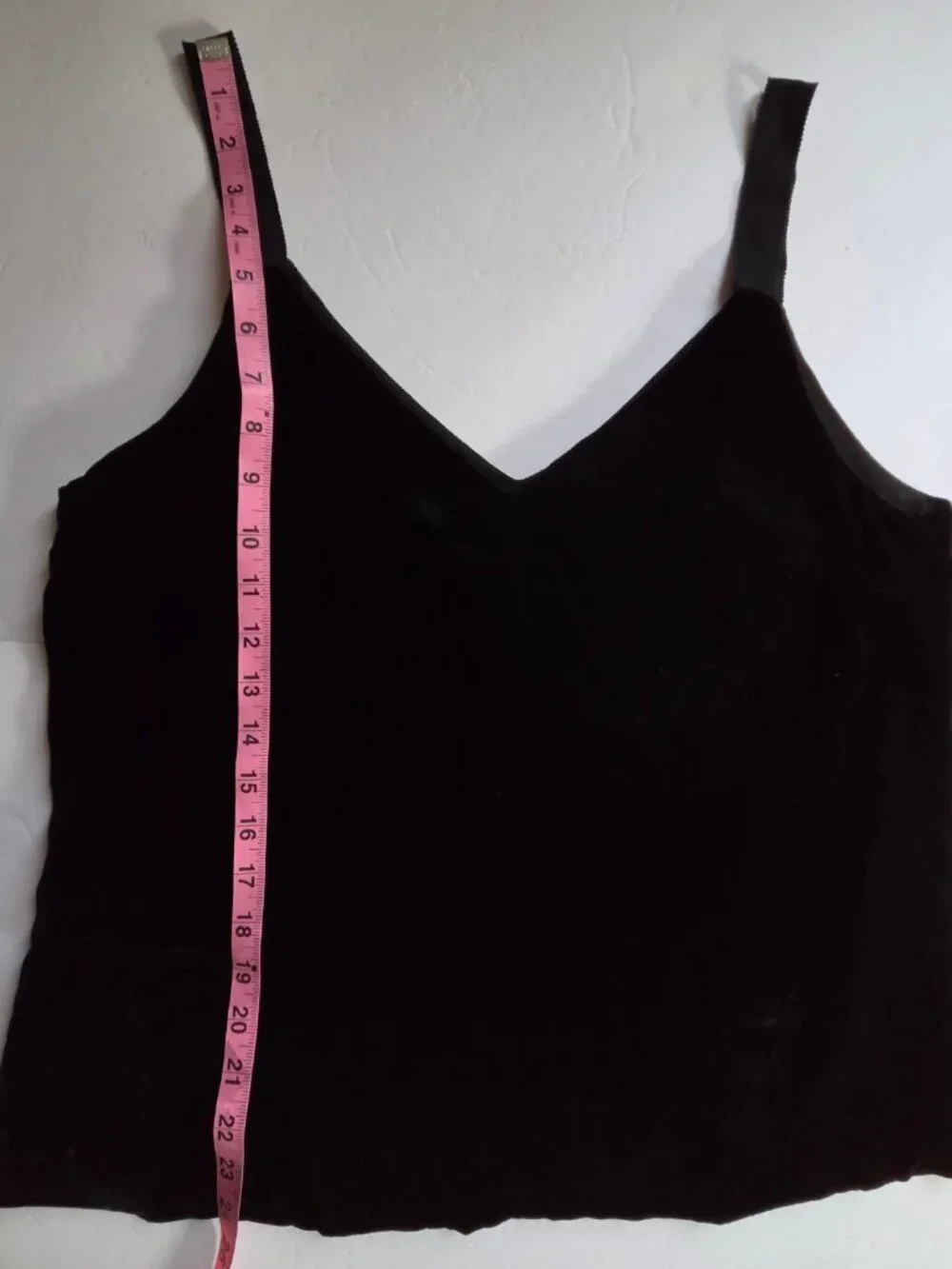 J.Crew Black Velvet Drapey V-Neck Cami Tank Top Lined M